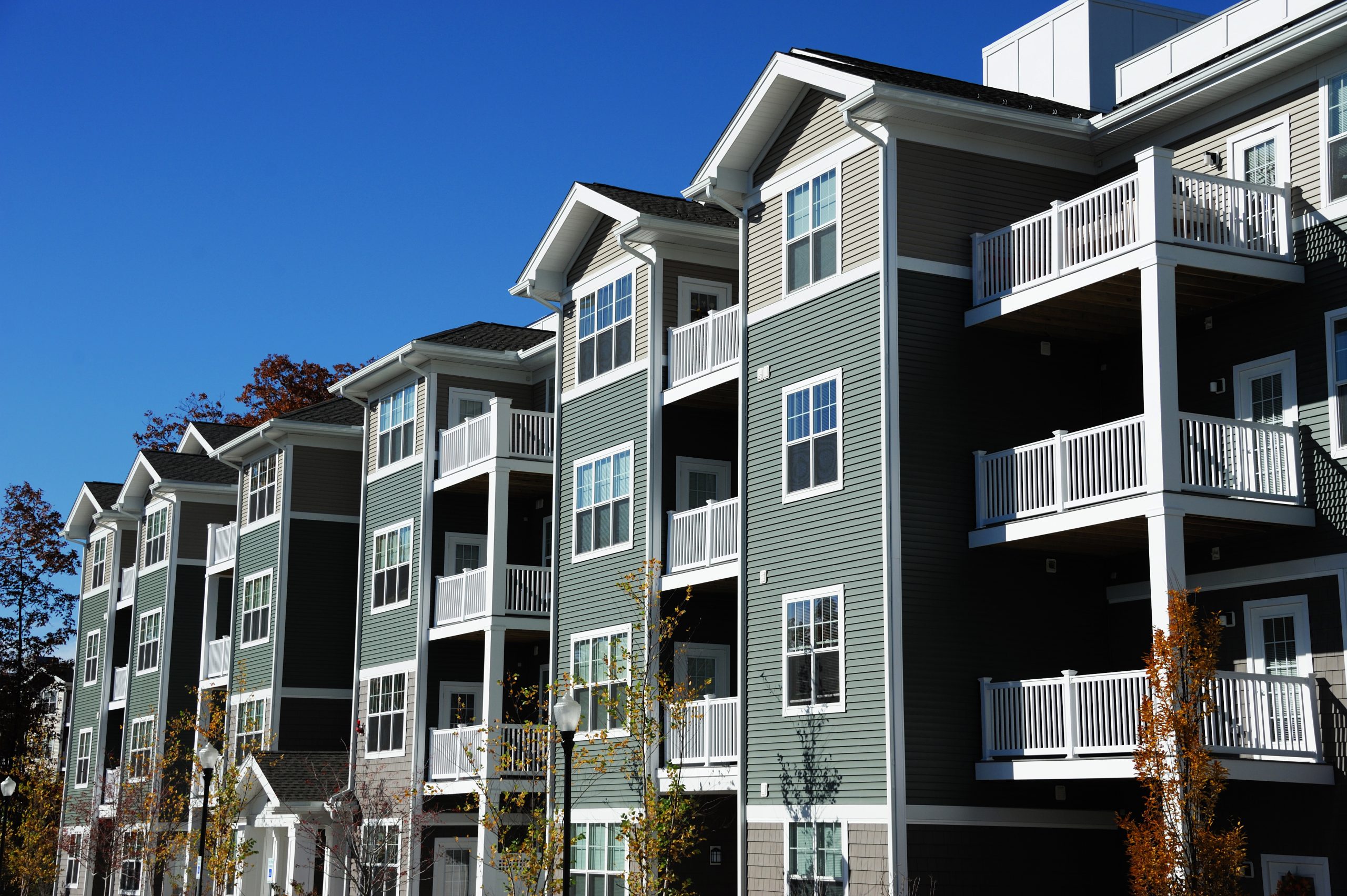 apartment building in sunny day apartment building in sunny day